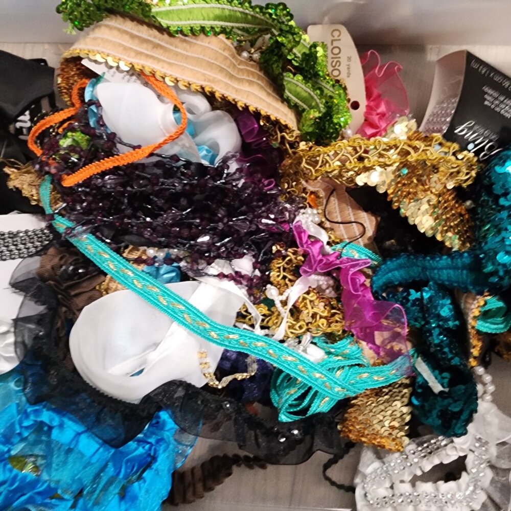 Huge lot of precut lace, trim and fringes